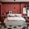MALM Bed frame, high, white/Luröy, Standard Double