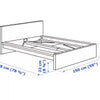 MALM Bed frame, high, white/Luröy, Standard Double