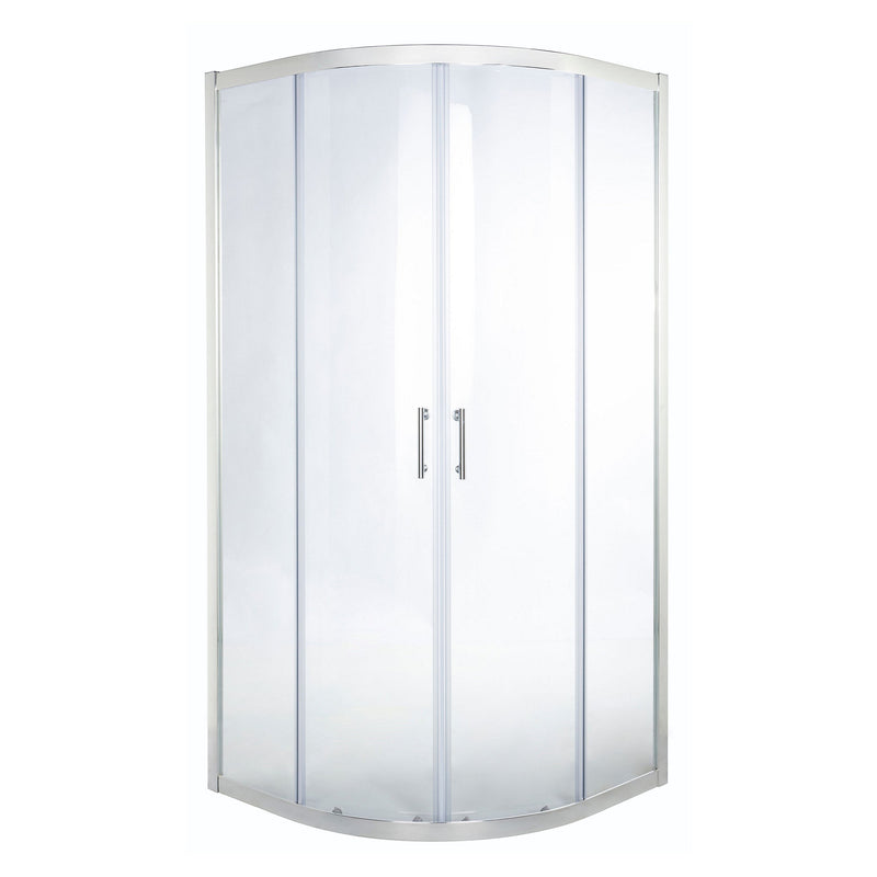Cooke & Lewis Onega Quadrant Chrome effect frame Quadrant Shower enclosure with Corner entry double sliding door (W)800mm (D)800mm