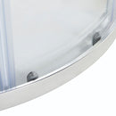 Cooke & Lewis Onega Quadrant Chrome effect frame Quadrant Shower enclosure with Corner entry double sliding door (W)800mm (D)800mm