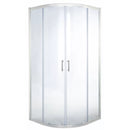 Cooke & Lewis Onega Quadrant Chrome effect frame Quadrant Shower enclosure with Corner entry double sliding door (W)900mm (D)900mm