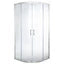 Cooke & Lewis Onega Quadrant Chrome effect frame Quadrant Shower enclosure with Corner entry double sliding door (W)900mm (D)900mm