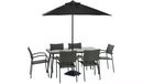 Argos Home Cusco Rattan Effect 6 Seater Patio Set - Grey865/5127