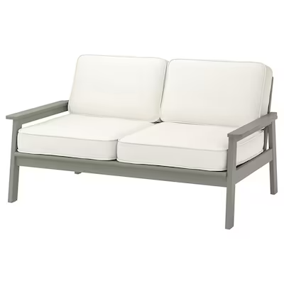 2-seat sofa, outdoor/indoor, grey stained