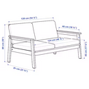 2-seat sofa, outdoor/indoor, grey stained
