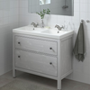 Wash-stand with 2 drawers, grey/Runskär tap, 103x49x89 cm