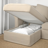 GRÖNLID 3-seat sofa with chaise longue, Sporda natural