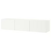BESTÅ TV bench with doors, white/Lappviken white, 180x42x38 cm