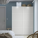PAX / TJÖRHOM Wardrobe combination, white, 150x66x201 cm