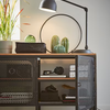 FJÄLLBO TV bench, black, 150x36x54 cm
