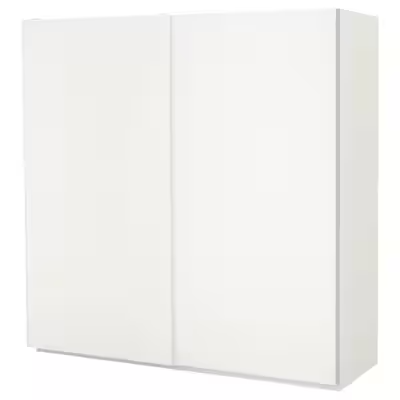 PAX Wardrobe, white/Hasvik white, 200x66x201 cm