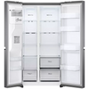 LG NatureFRESH™ GSLC40PYPE Plumbed Total No Frost American Fridge Freezer - Prime Silver