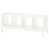 KALLAX Shelving unit with underframe, white/white, 147x59 cm