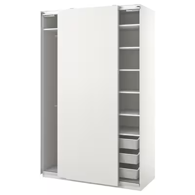 PAX / HASVIK Wardrobe, white, 150x66x236 cm