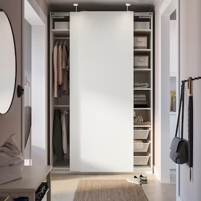 PAX / HASVIK Wardrobe, white, 150x66x236 cm