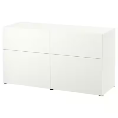 BESTÅ Storage combination w doors/drawers, white/Lappviken white, 120x42x65 cm