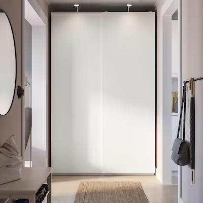 PAX / HASVIK Wardrobe, white, 150x66x236 cm