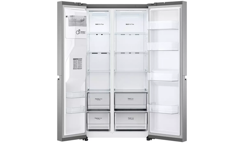 LG GSLV70PZTF American Fridge Freezer - Shiny Steel