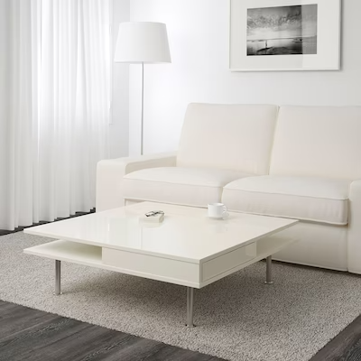 TOFTERYD Coffee table, high-gloss white, 95x95 cm