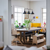KLIMPFJÄLL Dining table, grey-brown, 240x95 cm