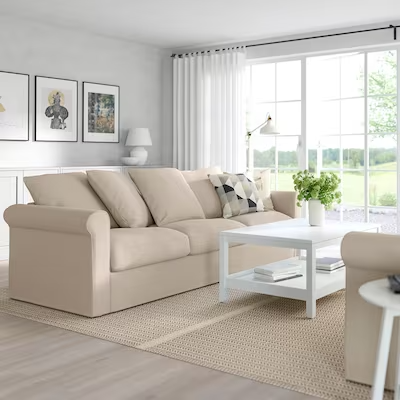 GRÖNLID 3-seat sofa, Sporda natural