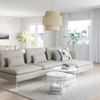 SÖDERHAMN 4-seat sofa, with chaise longue and open end/Viarp beige/brown