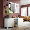 BESTÅ Storage combination with doors, white/Lappviken/Stubbarp white, 180x42x74 cm