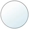 LINDBYN Mirror, black, 80 cm