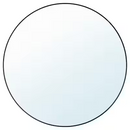 LINDBYN Mirror, black, 80 cm