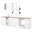 ENHET Kitchen, white, 323x63.5x241 cm