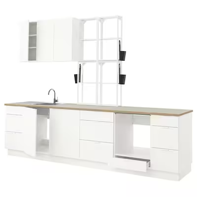 ENHET Kitchen, white, 323x63.5x241 cm