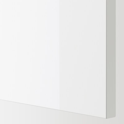 ENHET Kitchen, white/high-gloss white, 323x63.5x241 cm