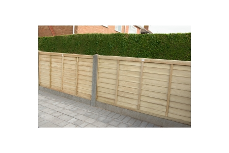 6ft x 4ft 1.83m x 1.22m Pressure Treated Superlap Fence Panel - Pack of 4