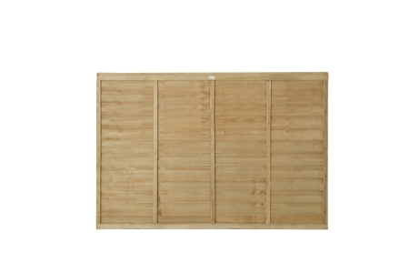 6ft x 4ft 1.83m x 1.22m Pressure Treated Superlap Fence Panel - Pack of 4