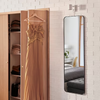 LINDBYN Mirror, black, 40x130 cm