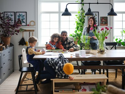 KLIMPFJÄLL Dining table, grey-brown, 240x95 cm