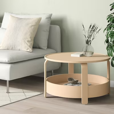 BORGEBY Coffee table, birch veneer, 70 cm