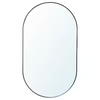 LINDBYN Mirror with storage, black, 40x70 cm