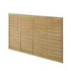 6ft x 4ft 1.83m x 1.22m Pressure Treated Superlap Fence Panel - Pack of 4