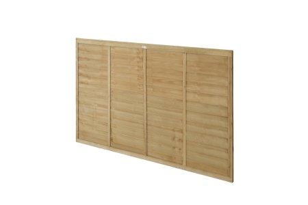 6ft x 4ft 1.83m x 1.22m Pressure Treated Superlap Fence Panel - Pack of 4