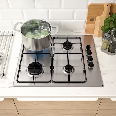 LAGAN Gas hob, stainless steel, 59 cm