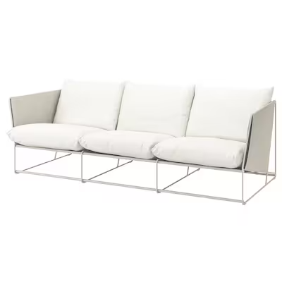 3-seat sofa, in/outdoor, beige, 260x94x90 cm