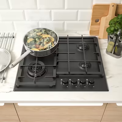 SKÅLAN Gas hob, IKEA 300 black, 59 cm