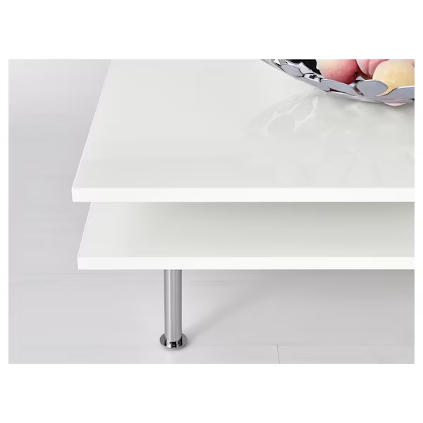 TOFTERYD Coffee table, high-gloss white, 95x95 cm