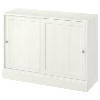 HAVSTA Cabinet with plinth, white, 121x47x89 cm