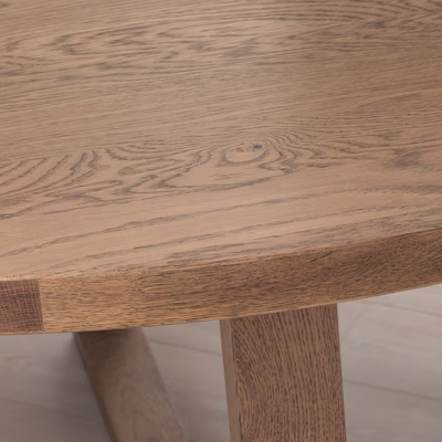 MÖRBYLÅNGA Table, oak veneer brown stained,