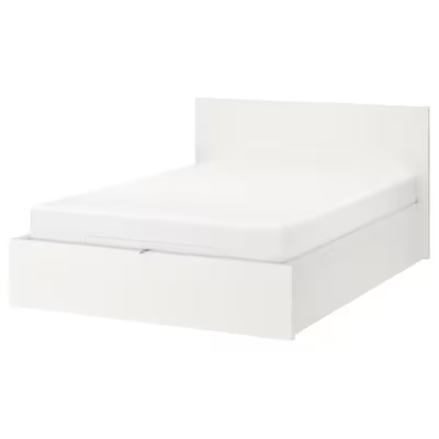 MALM Ottoman bed, white, Standard Double