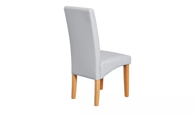 Argos Home Pair of Skirted Dining Chairs - Grey