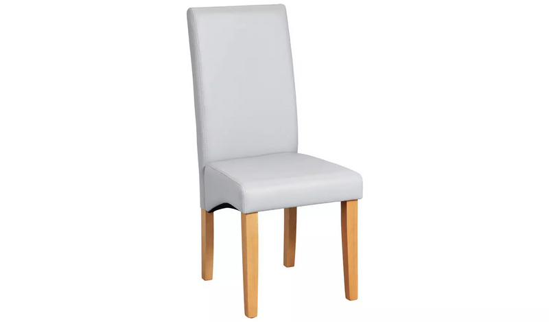 Argos Home Pair of Skirted Dining Chairs - Grey