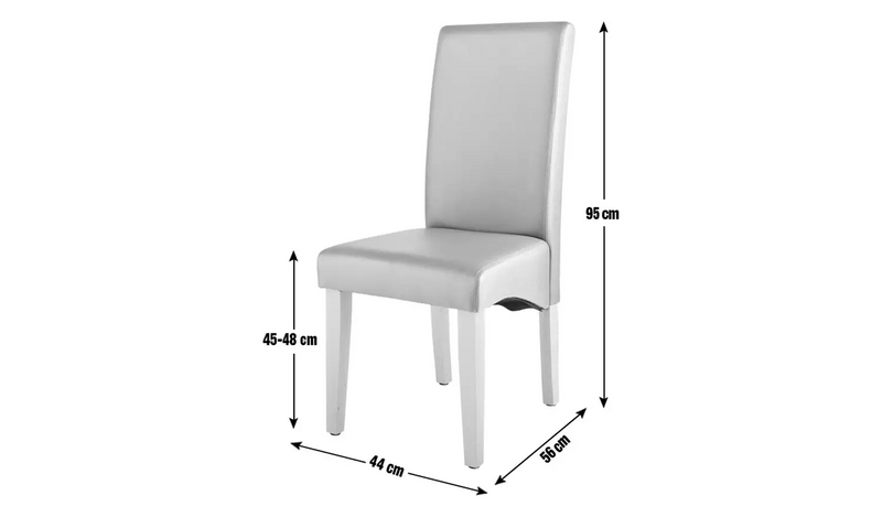 Argos Home Pair of Skirted Dining Chairs - Grey